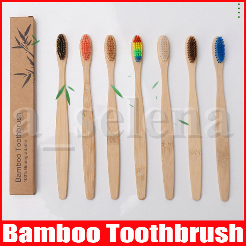 

Bamboo Toothbrush for Adults Wood Toothbrush Bamboo Soft Bristles Natural Eco Capitellum Bamboo Fibre Wooden Handle