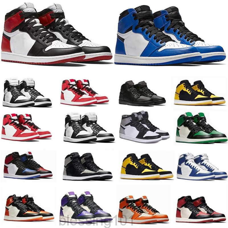 

With Box Size 13 Jumpman 1 Smoke Grey Travis Scotts Dark Mocha Obsidian 1s Mens basketballs Shoes 4 4s Sail White Bred Womens Trainers BT11, Color 14