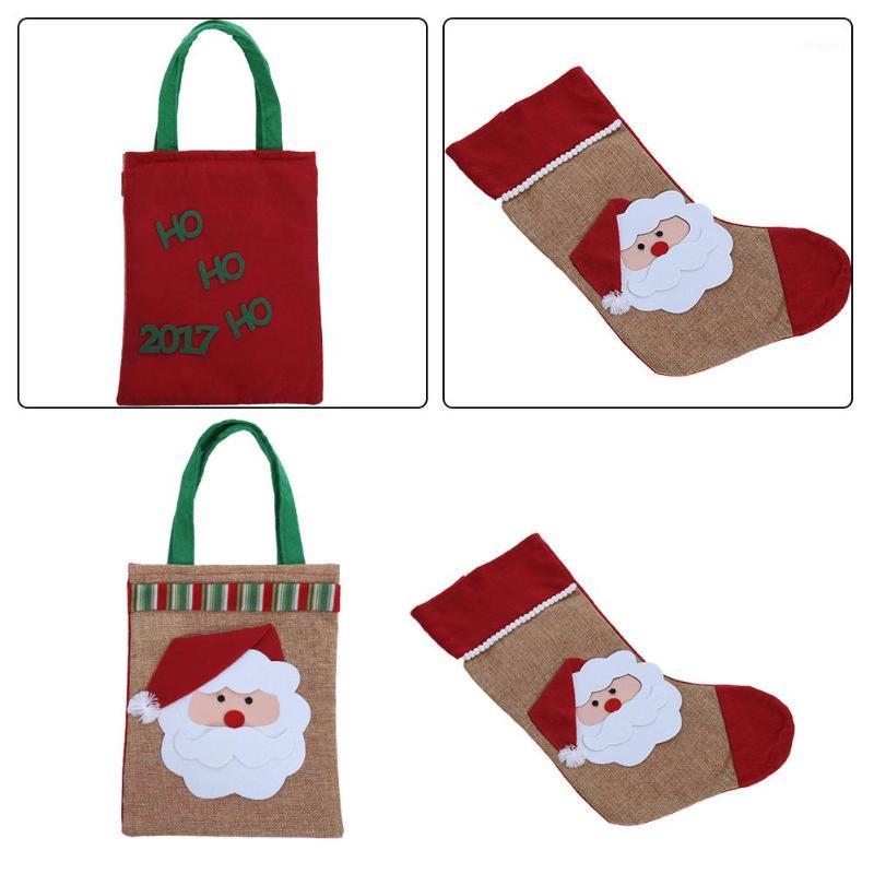 

DIY Christmas Hand-made Creative Handbags Children's Educational Santa Claus Crafts Colour Appearance Reticule 25x19cm 1