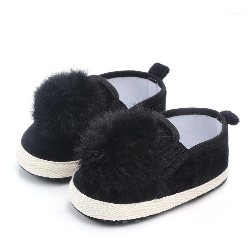 

Infant Newborn Shoes Fur For Babies Girl Princess 2020 Crib Shoes Soft Sole Pram Anti-slip Prewalker Todderl Trainers1, Black