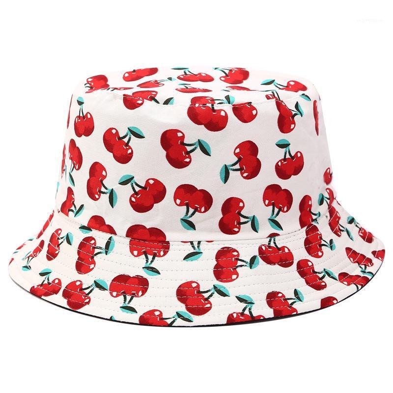 

New Cotton Printing Bucket Hat Women Warm Floral Hip Hop Hats Women Two Side Fishmen Cap1