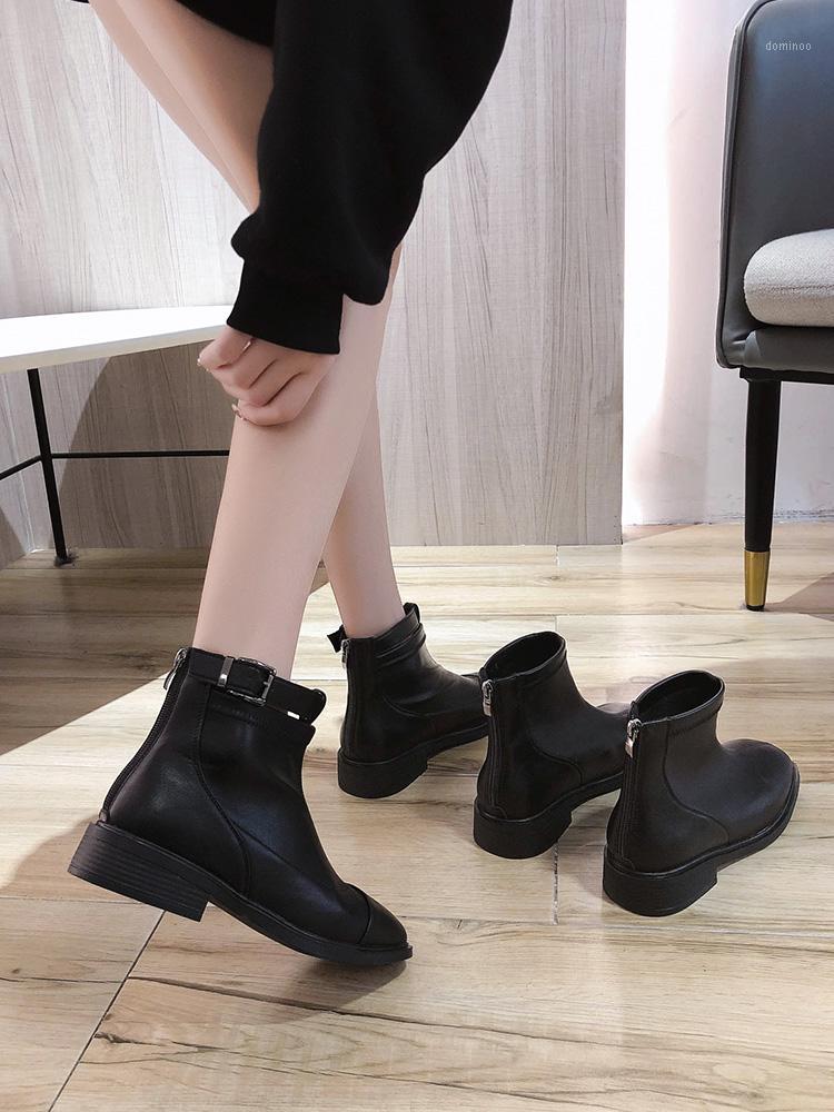 

Shoes Women's Mid Calf Boots Zipper Platform Boots-Women Luxury Designer Round Toe Winter Footwear Mid-Calf Ladies 20201