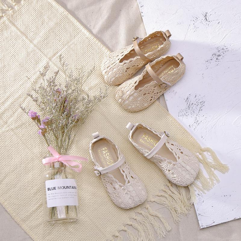 

Girls Sandals Fashion Summer Woven Beach Shoes Girls Princess Shoes Hollow Baby Dancing Breathable Kids Sandals Sandalias1, Brown