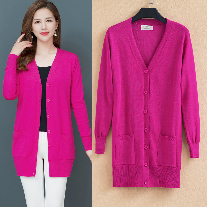 

2021 New Women Sweater Cardigans Spring Autumn Loose Sleeve Knitwear Cardigan Coat Long Large Size Female Sweaters Jacket Y279 Fpyf, Black