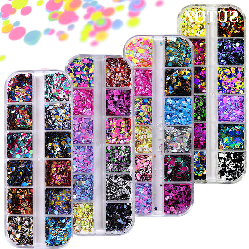 

Nail Glitter Sequins Colorful Round Shapes Confetti DIY Nail Art Sequins Decorations for Nails Manicure Tips Accessories