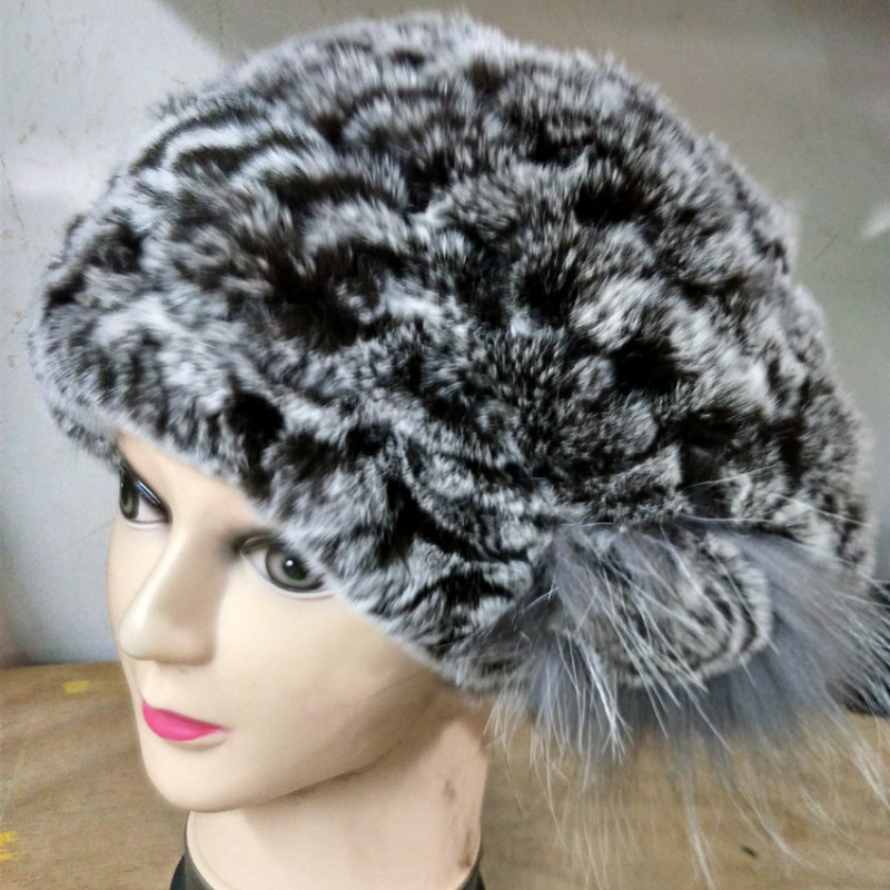 

H7535 Rex Fur Beret Hat Women Autumn Winter Fashion Warm Berets Cap Female Korean Soft Ear Protection Casual Thermal Hats, Stylef