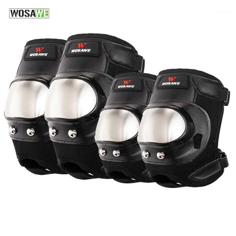 

WOSAWE Stainless Steel Elbow Knee Pads Adult Knee Protector Sport Safety for Skiing Motorcycle racing MTB Cycling Skateboarding1, Elbow pads