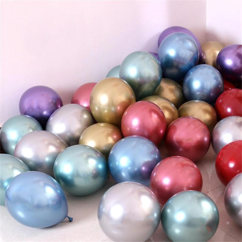 

20/30/50/100pcs 5inch Pearl Metallic Balloon Gold Balloons Round Balloons Birthday Party Latex Baloons Metallized Wedding Decor