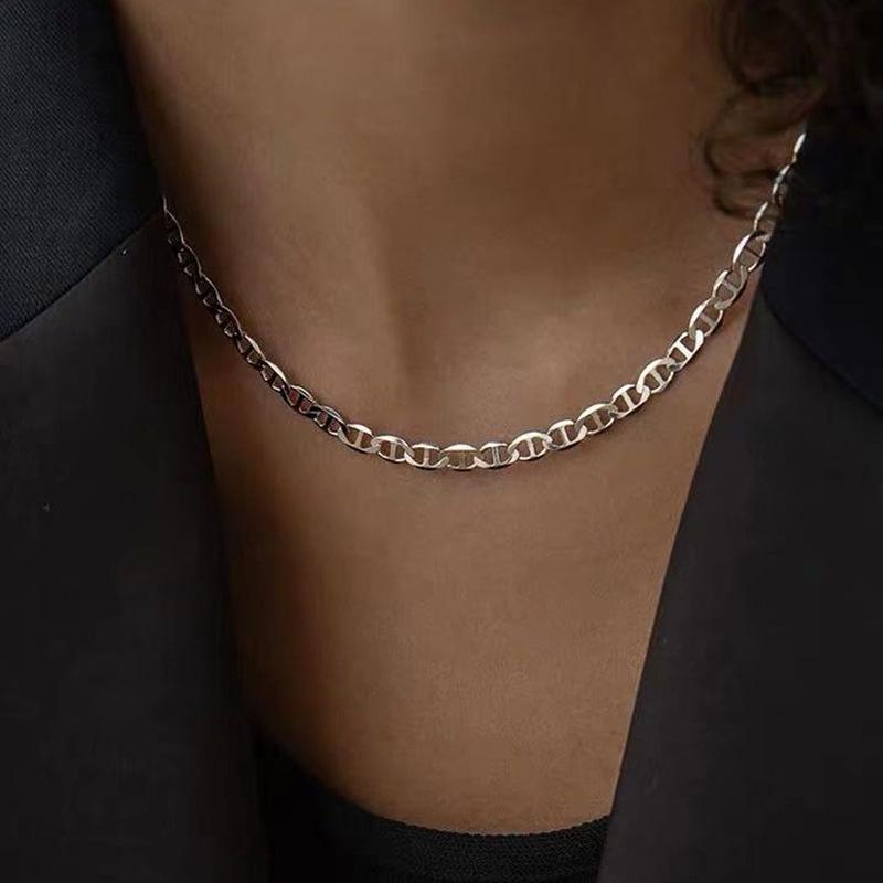 

Chokers Hiphop Metal Pig Snout Necklaces For Women Punk Jewelry Geometric Chain Necklace Female Rock Bijoux 2021
