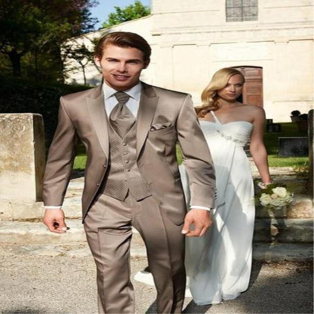 

Custom Satin Suits For Men Wedding Groom Men Suit Tuxedos Mens Terno Masculino Blazers For Man 3 Pieces (Jacket+Pant+Vest+Tie, Black