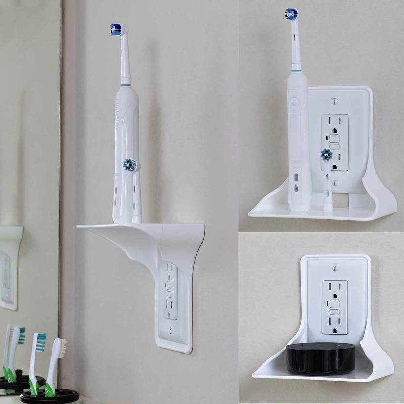 

1PC Wall Outlet Shelf Multifunction Hardware Storage Wall Mount Simple Power Perch Socket Rack Home Organizer for Outlets 0106