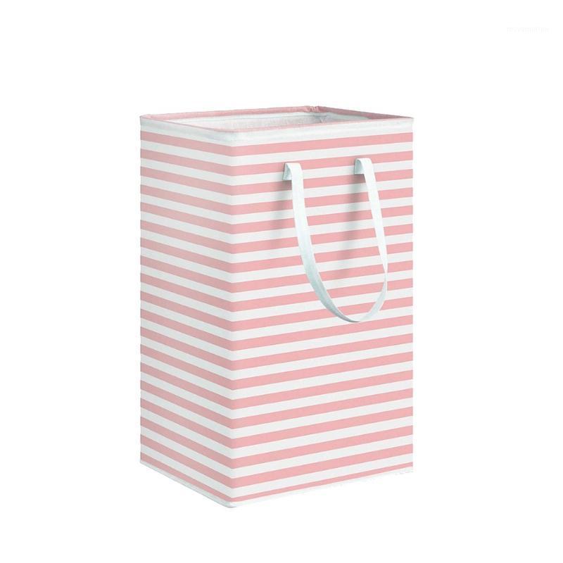 

Contracted Style Stripe Laundry Basket For Storage Barrel Dirty Clothes Sundries Household Organizers Storage Basket Folding Bag1