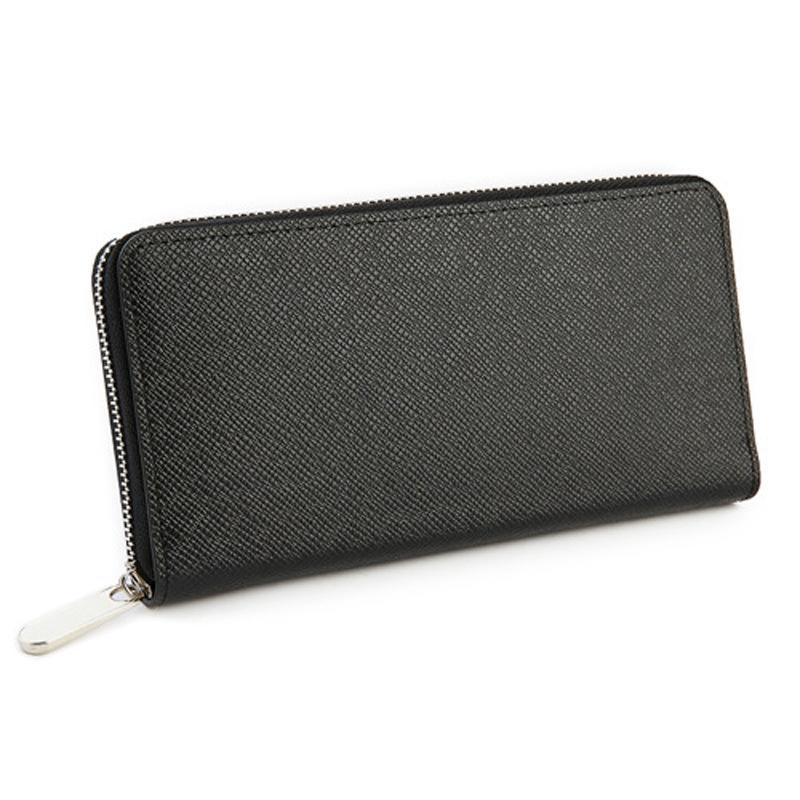 

Cross Pattern Men's Wallet Long Zip Fastener Clutch Bag Ladies Mobile Phone Coin Purse Card Holder Wallet Porte Monnaie Femme, Black