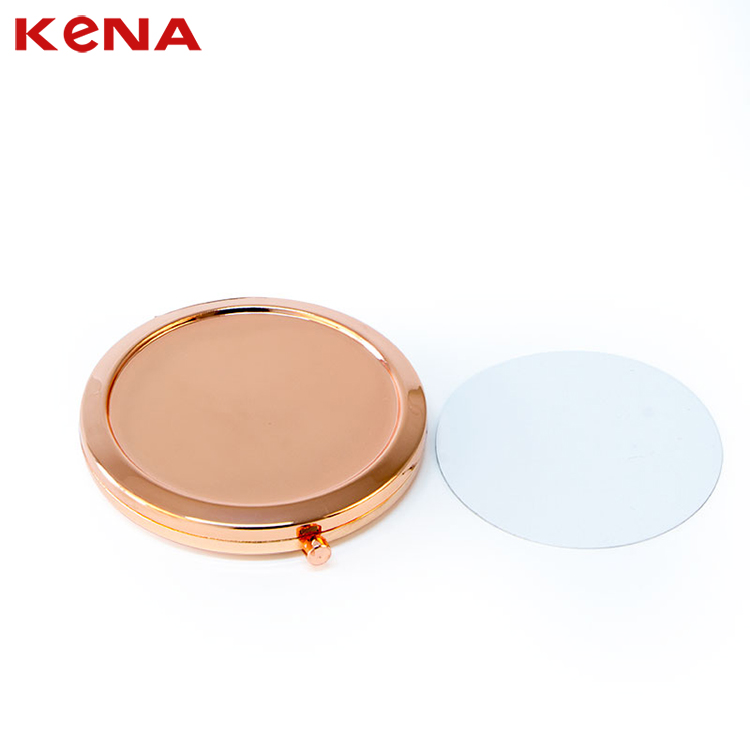 

Blank quality Dia 70mm/2.75inch Rose Gold Sublimation Compact Mirror Round Metal Pocket Mirror