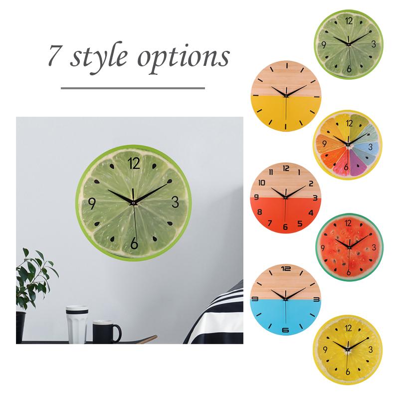 

2020 New Fruit Creative Digital Clock Modern Design Silent Digital Decorative Wall Clock for Home Living RooM Office Wall Decor