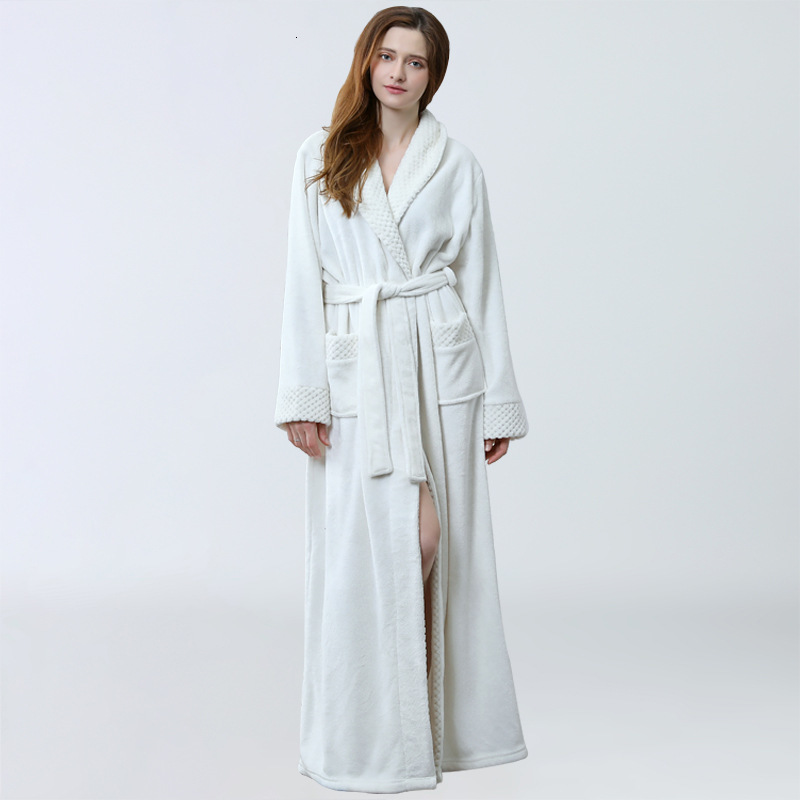 

2021 New Winter Flannel Bathrobes More Women's Size Solid Pajamas Thicken v Neck Long Sleeve with Lady's Nightgown Zbz7, Games