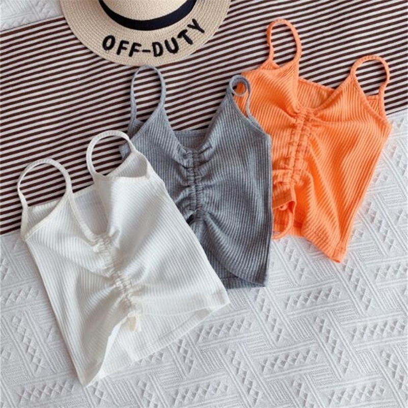 

New Wholesale Girls Vest Fashion Summer Girls Vest 2-7t QH191 201106, Gray