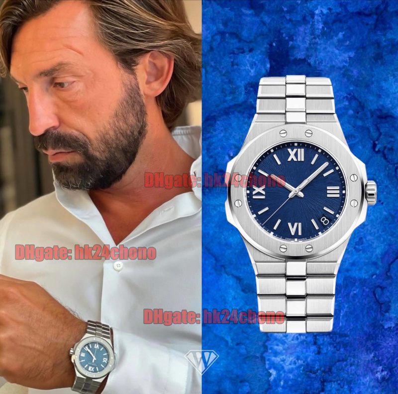 

Top Quality Watches Andrea Pirlo Alpine Eagle 41mm Cal.01.01-C Automatic Mens Watch 298600-3001 Blue Dial Stainless Steel Bracelet Gents Sports Wristwatches, Vip
