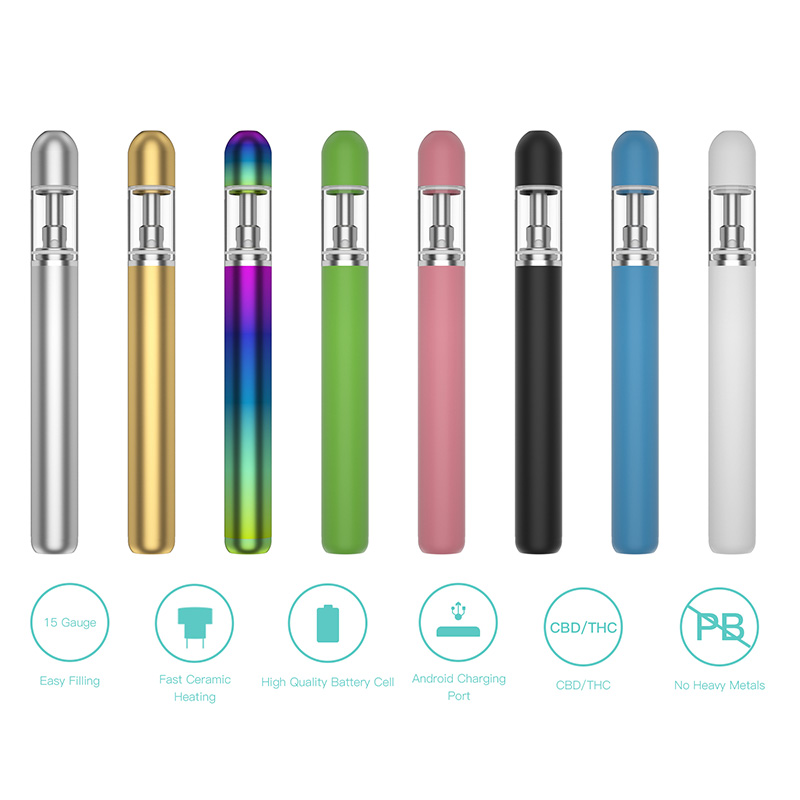 

E-cig Vape Pen Rechargable Disposable Side Airflow No Heavy Metal Ceramic Heating Mod with Charging Port