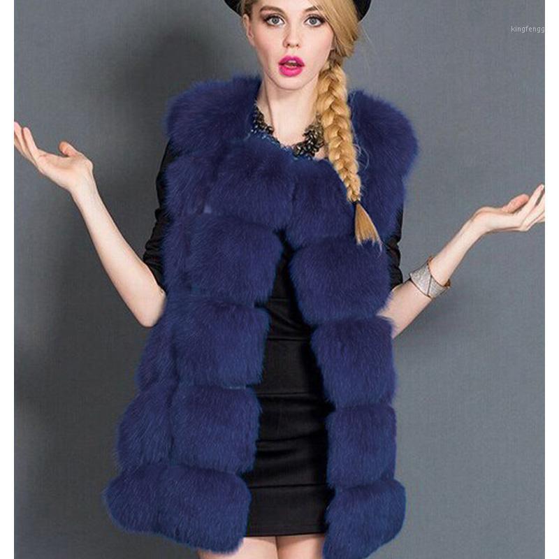 

2020 new style Faux Fur Sleeveless Vest Winter Thick Coats Women Fashion Casual Jacket Warm Slim Fake Outerwear Women Winter Vest1, Light gray