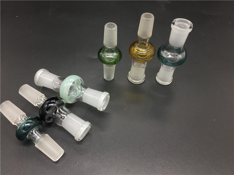 Colorful 10 Styles Glass Bongs Adapter 14.5mm 18.8mm Male Female Glass Adapter Strainght Joint 14mm 19mm Glass Converter-image-603912641