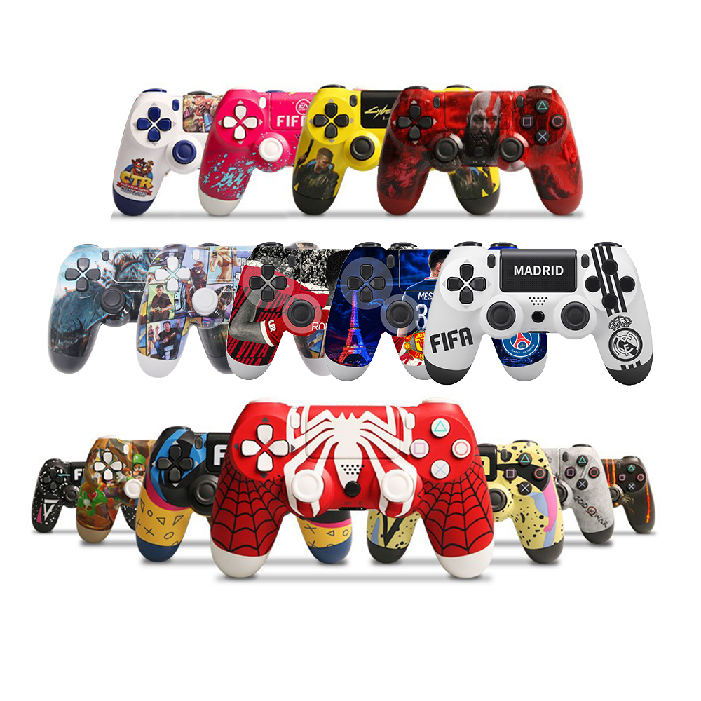

all function 40 creative Colors Wireless bluetooth PS4 Controller Somatosensory six-axis dual-vibration good chipset Retail package sony Logo box US EU high quality