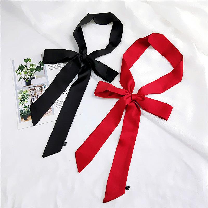 

Lady's New Solid Silk Scarf in Summer Women's Fashion Headdress