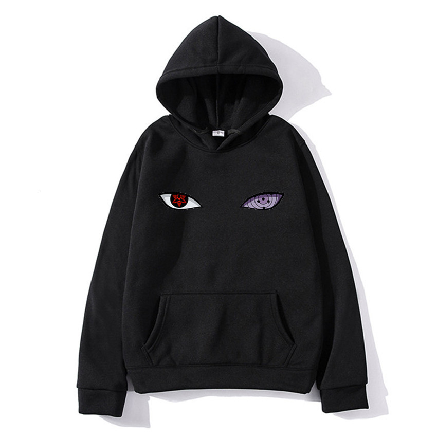 

2021 Winter New Arrival Harajuku Anime Hoodies Naruto Uchiha Uzumaki Hatake Eyes Printing Pullover Sweatshirt Hip Streetwear TCKJ, Blue