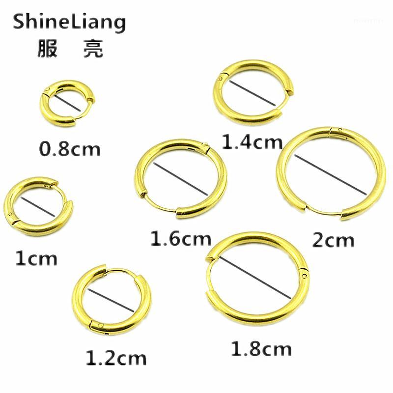 

2pcs Stainless steel Hoop Earrings for men women Fashion jewelry gold blue black nose lip ring ear Small Round Wholesale Earings1