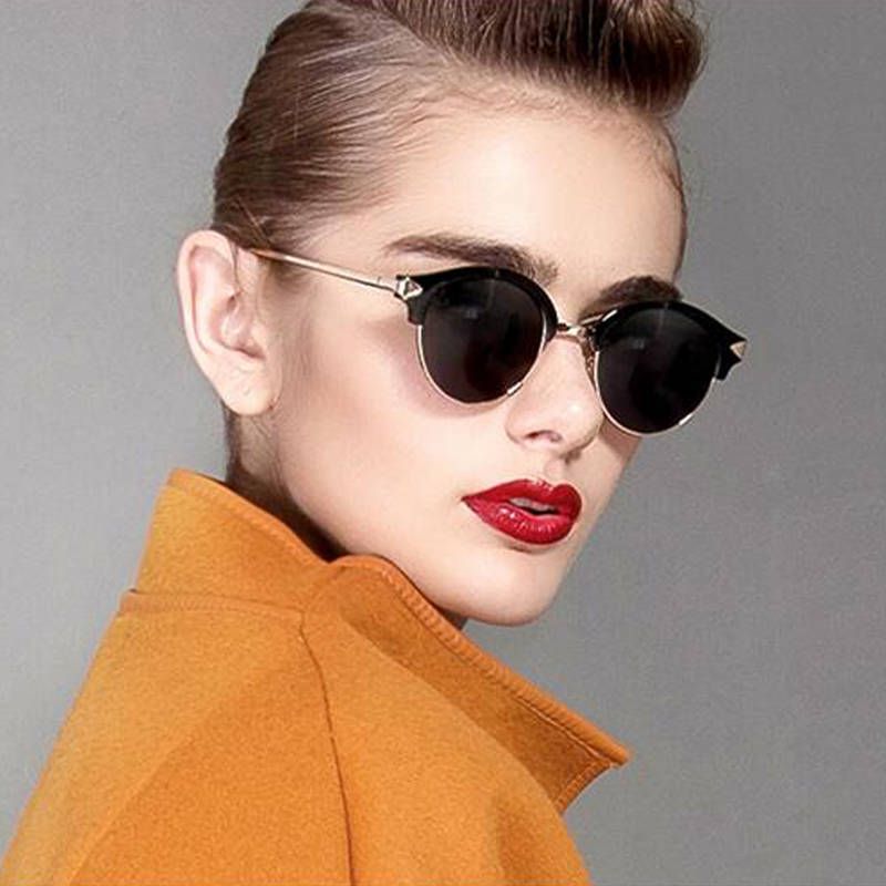

PARZIN Polarized Sunglasses for Women Fashion Vintage Retro Arrow TR90 Round Frame Sunglasses for Men Eyewear Shades for Women