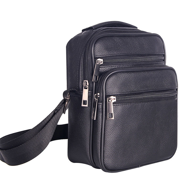 

Mens Leather Small Messenger Bag Satchels Multifunctional Crossbody Shoulder Bag for Travel Casual Male Zipper Pouch Phone Bag C0125