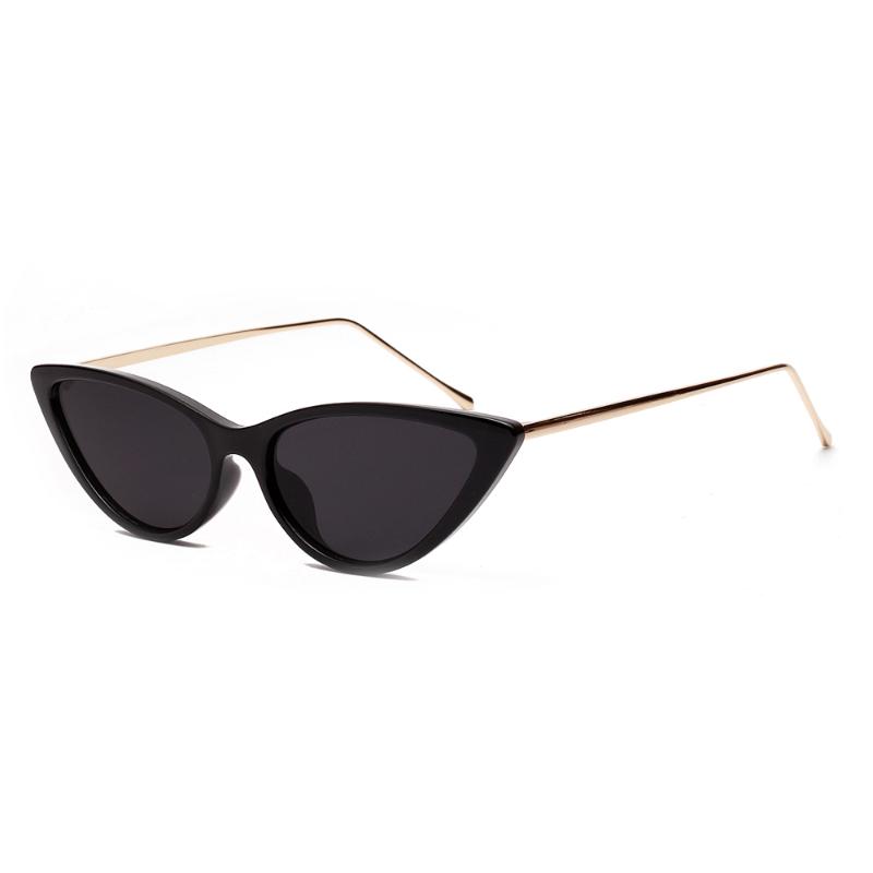 

Veshion Retro Cat Eye Sunglasses White Women's Half Metal Frame Small Sun Glasses Female Black Leopard Eyewear Ladies