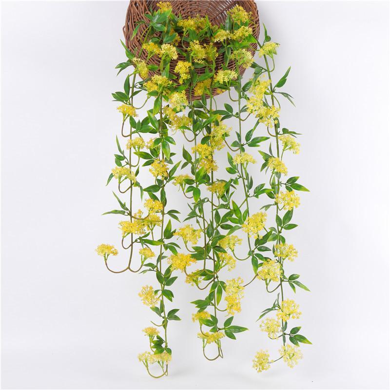 

Artificial Decoration Vivid Vine Rattan Leaf Fake Greenery Garland Wedding Party Decor Artificial Eucalyptus Leaves Vines1, Yellow