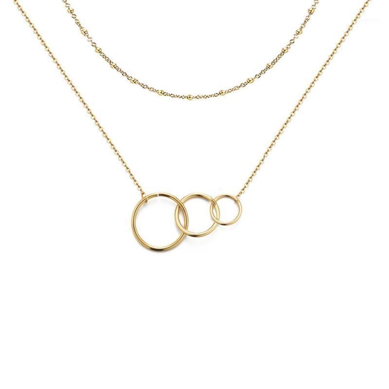 

Multilayer Circle Necklaces & Pendants For Women Gold Color Stainless Steel Neck Chains Choker Necklace 2020 Bohemian Jewelry1