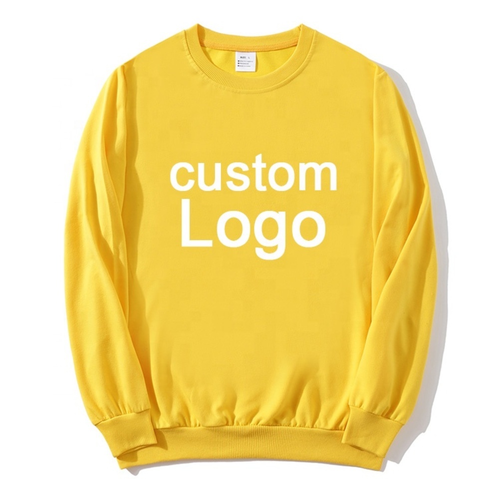 

Customized Men's Cotton Fleece Crewneck Sweatshirts, Beige