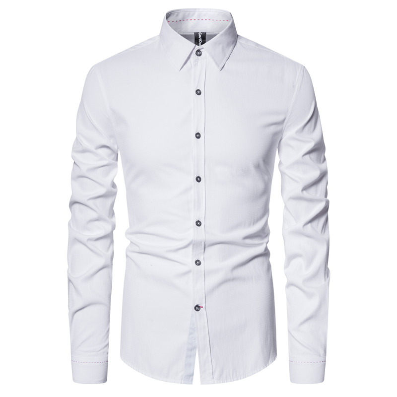 

Factory Clearance Big Sale Top Quality Cotton Long Sleeve Shirt Men Turn-down Collar Mens Dress Shirts Casual Social Mens Shirts, S7039-gy