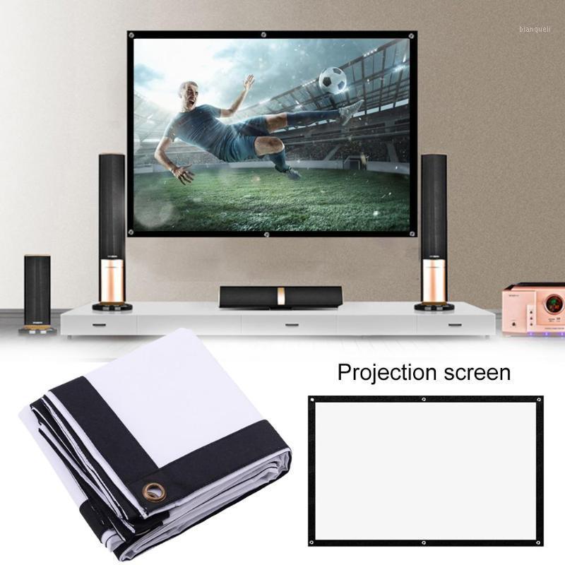 

100 Inch HD Foldable Portable Projector Video Movie Screen 16: 9 Canvas Soft Curtain Indoor Outdoor Home Theater Projector1