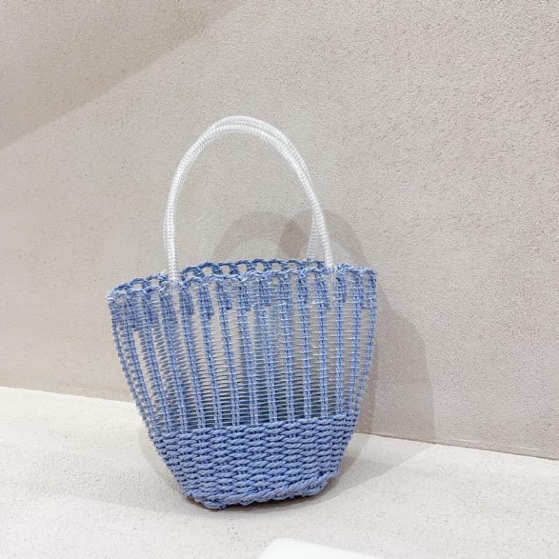 

Evening Bags Women Straw Summer Woven Handbag Handmade Knitted Vegetable Basket Beach Storage Bag Tote Shoulder Bohemia Purses