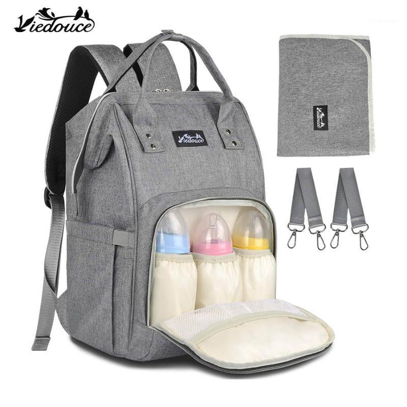 

Viedouce thermal insulated baby changing bag baby diaper bag nappy backpack mother mom maternity bags with diaper urine pad1, Black