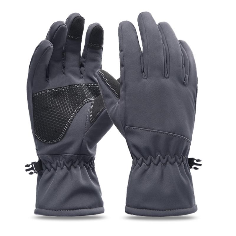 

Women Men Ski Gloves Winter Thickened Outdoor Sports Hiking TouchScreen With Buckle Camping Waterproof Cycling Elastic Strap, Camouflage