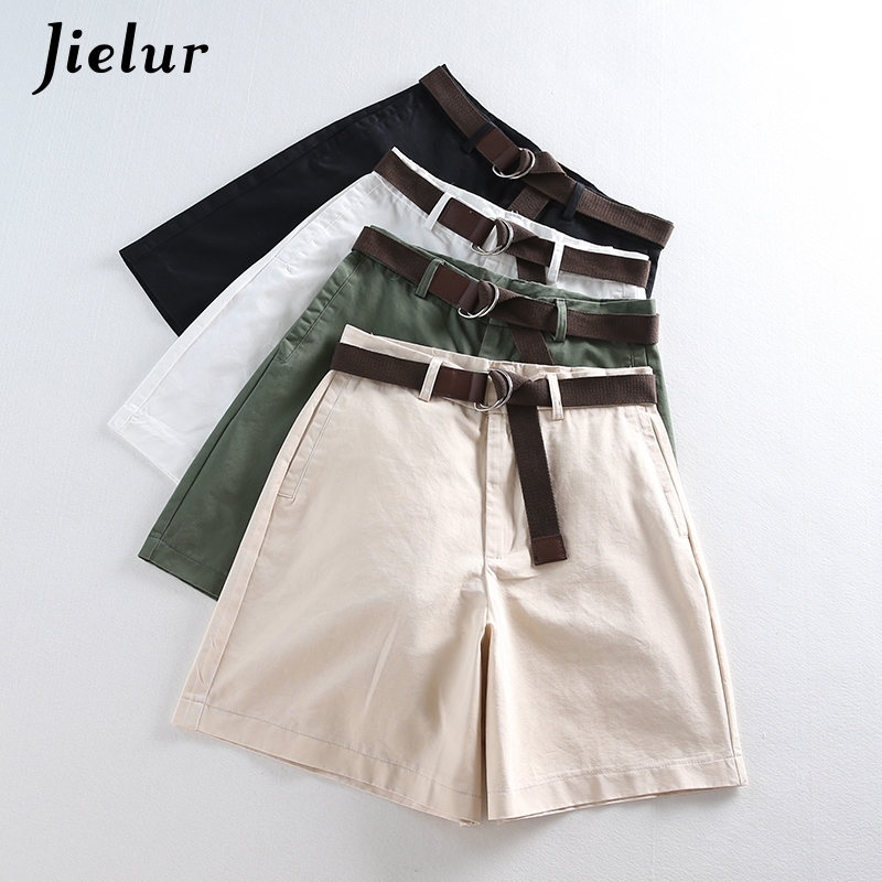 

Summer Leisure Thin Shorts for Women Loose Large Size Wide Leg Shorts with High Waist Female A-line Short Feminino 4 Colors Y200403, Black