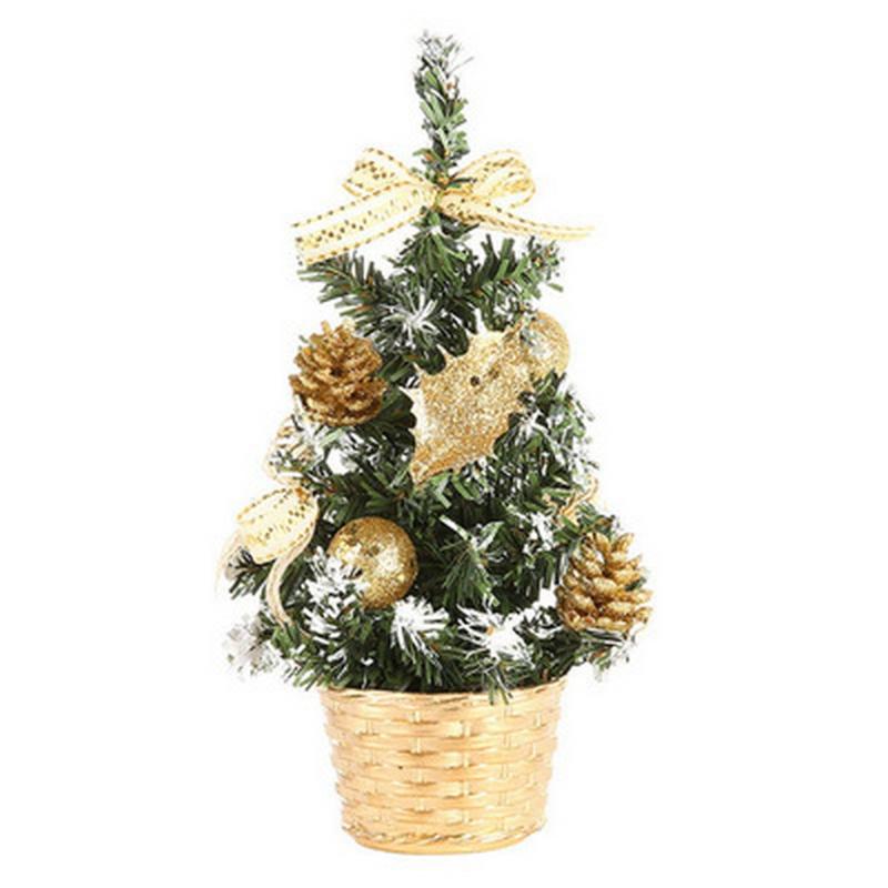 

1PC Mini Christmas Tree Artificial Christmas Tree Table Ornaments for Gift New Year Festival Home Decoration