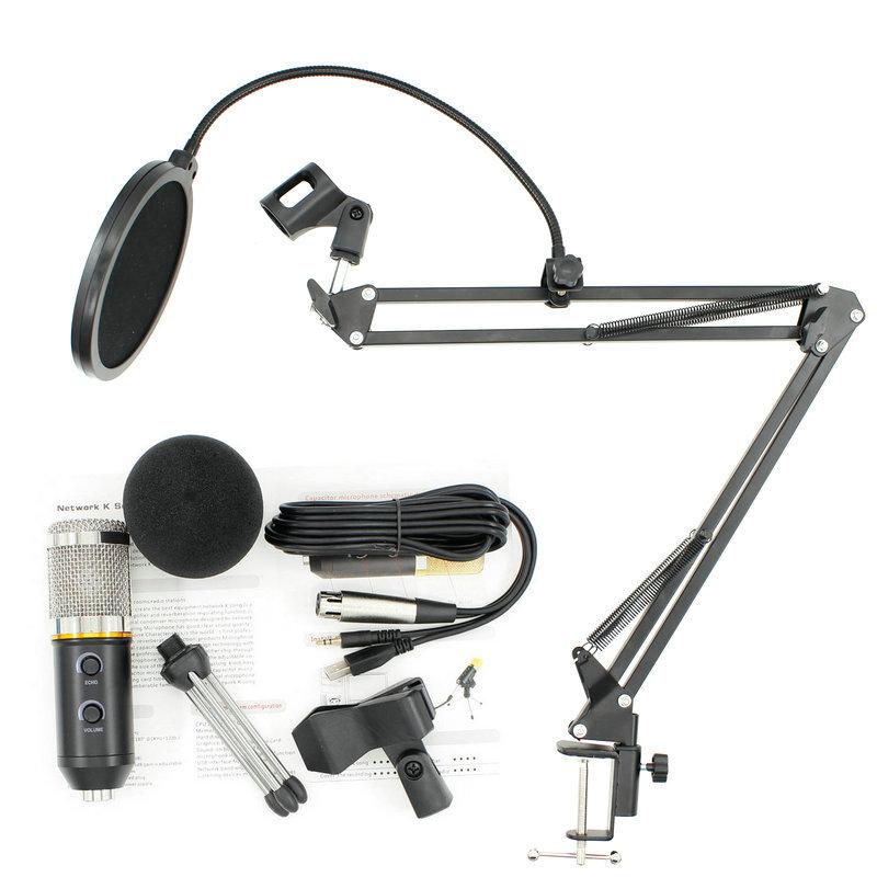 

USB Condenser Microphone Kit Podcast Microphone, USB Computer Studio Cardioid Condenser Mic Kit with Professional Sound Chipset