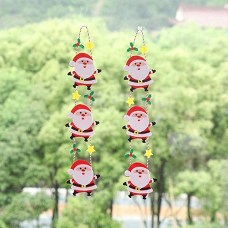 

Hotel Super Mall Window Christmas Ladder Old Man Christmas Tree Doll Pendant Day Decorations Pendant1