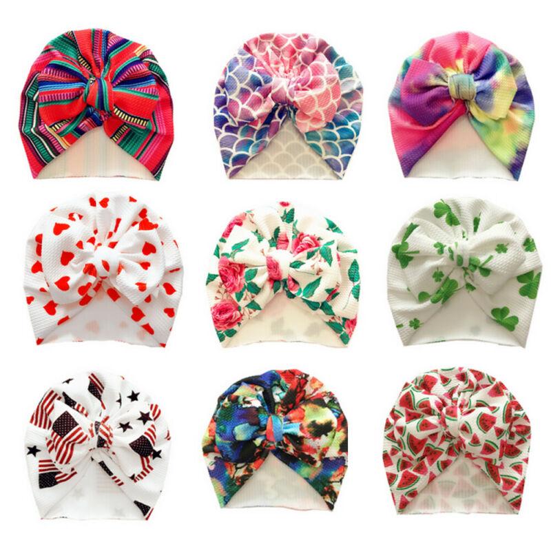 

Cute Newborn Baby Infant Girl Toddler Comfy Bowknot Cap Beanie Hat