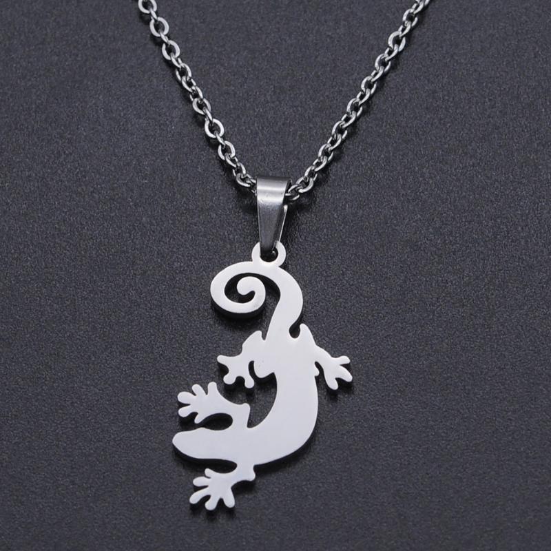 

Lizard Stainless Steel Charm Necklace for Women Fashion Jewelry Necklaces Dainty Steel Necklaces Dropshipping Accept OEM Order