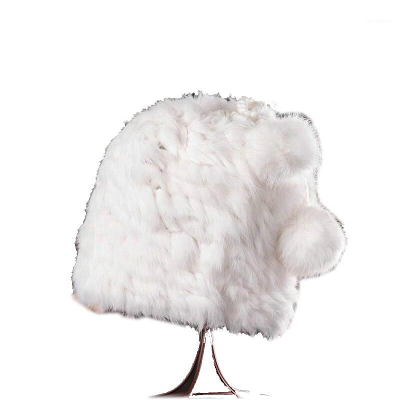 

Autumn and winter hair warm collar two-use cap women's sets of solid color wild dome uniforms hat manufacturers wholesale1, White