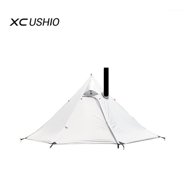 

3-4 Person Ultralight Outdoor Camping Teepee Big Pyramid Tent Portable Large Backpacking Hiking Tent with Rod Awnings Shelter1