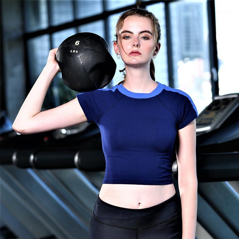 

Female Yoga Shirts Clothing for Sport Fitness Short Sleeve T Shirt Gym Running Exercises Quick Dry Tees Women Yoga Crop Tops1, Red