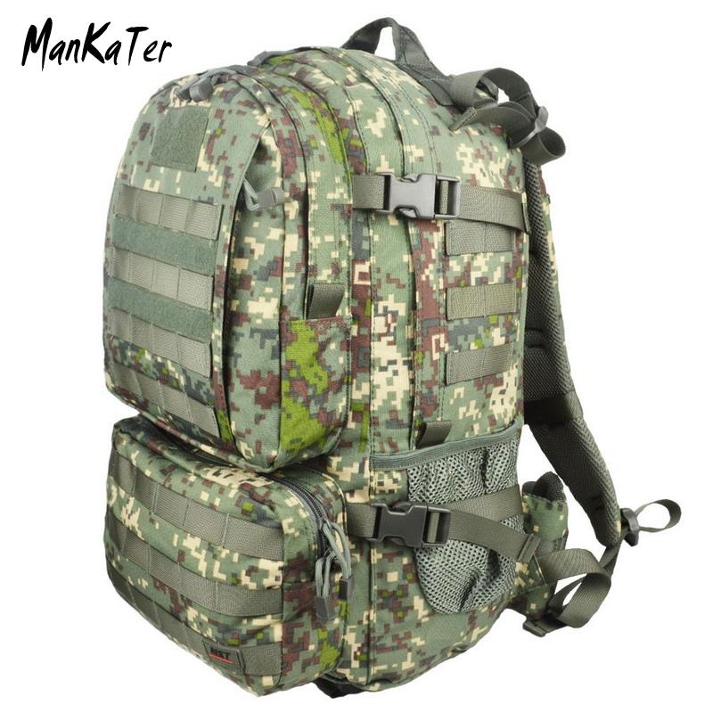 

ManKaTer Free Shipping Source factory Tactical camouflage Camping Waterproof backpack from descendants of sun 45L, Black